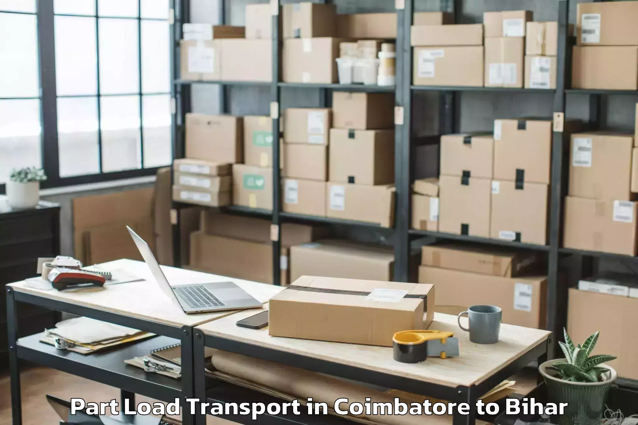 Professional Coimbatore to Darbhanga Airport Dbr Part Load Transport